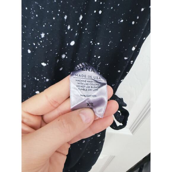 LNA Skater Punk Goth Black Paint Splatter Tank Dress XS Grunge Streetwear Edgy - Picture 6 of 7